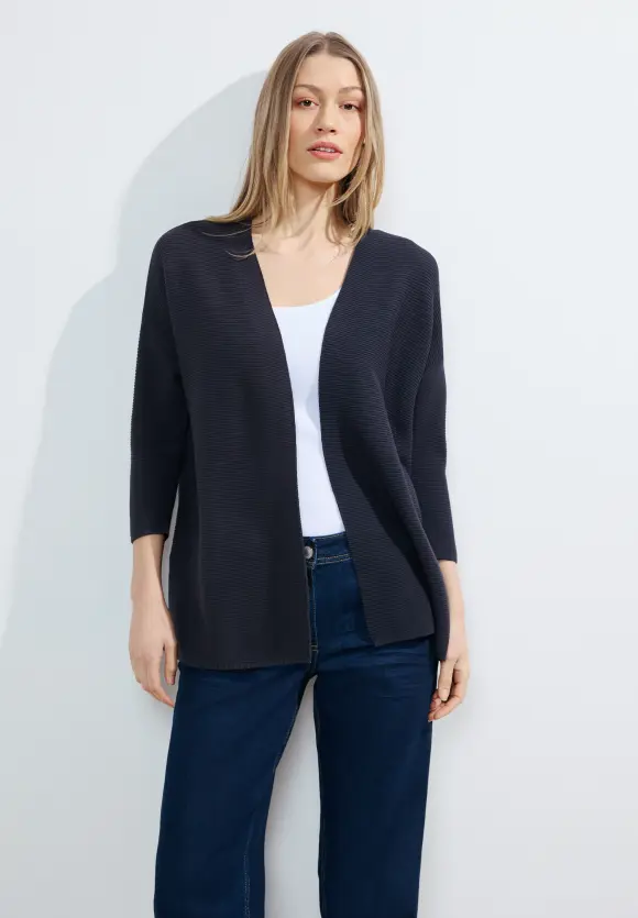 Offener Struktur Cardigan - universal blue