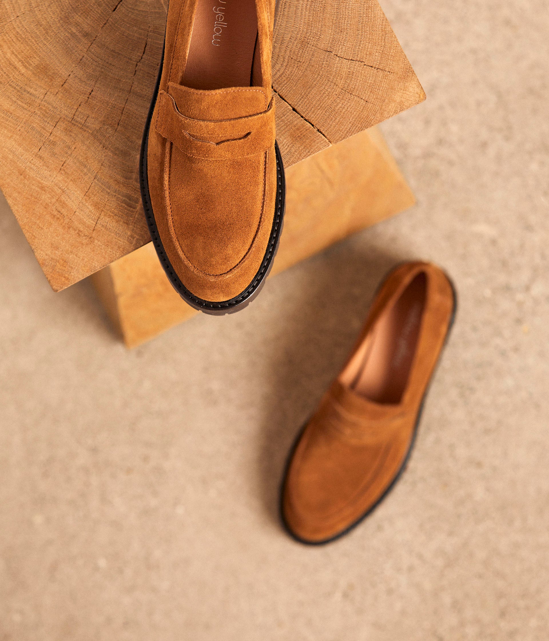 Mocassins cuir velours Aubree