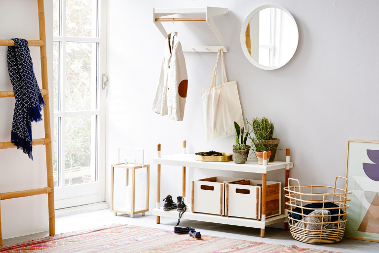 Cane-Line Copenhagen City wandkapstok 52 Lava Grey