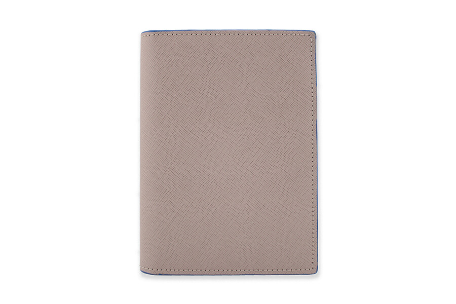 Stair Passport holder taupe Saffiano