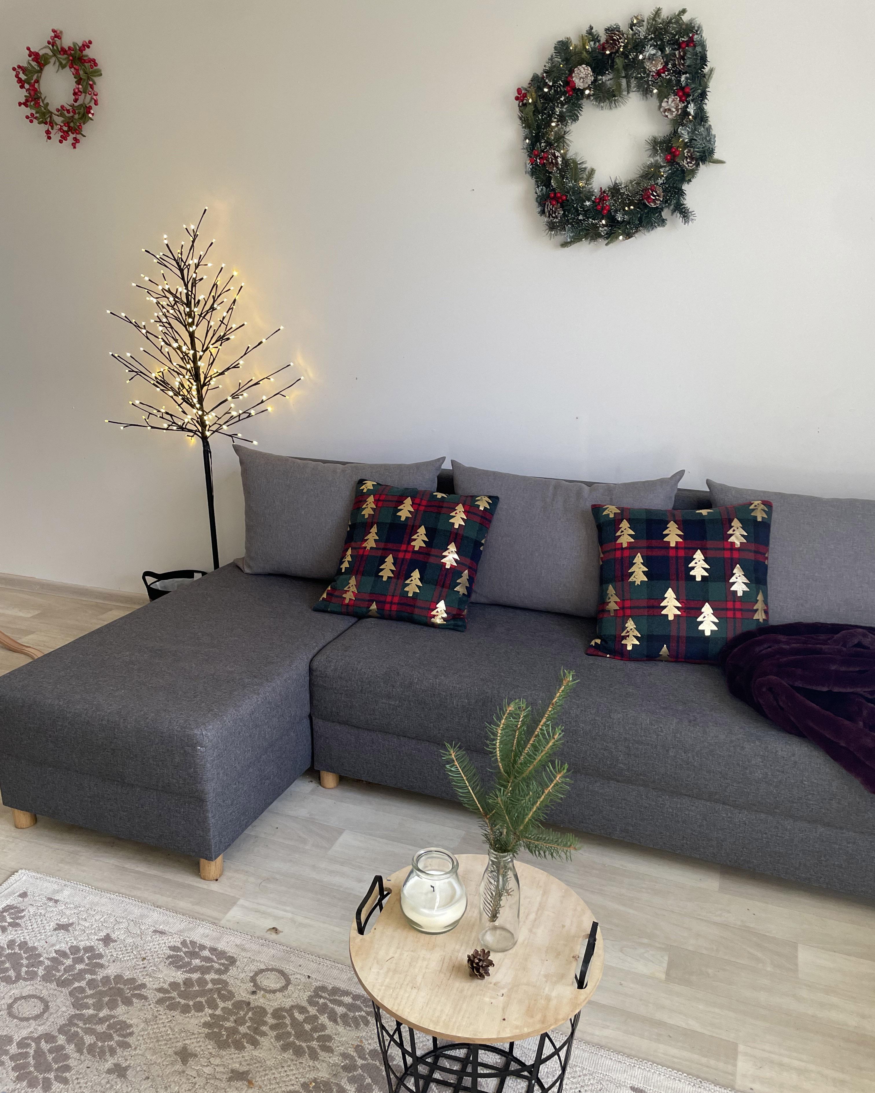 Set van 2 sierkussens CUPID 45 x 45 cm Donkergroen kerstmotief