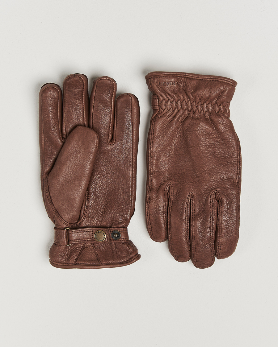 Hestra Burensvik Deerskin Wool Pile Glove Chocolate