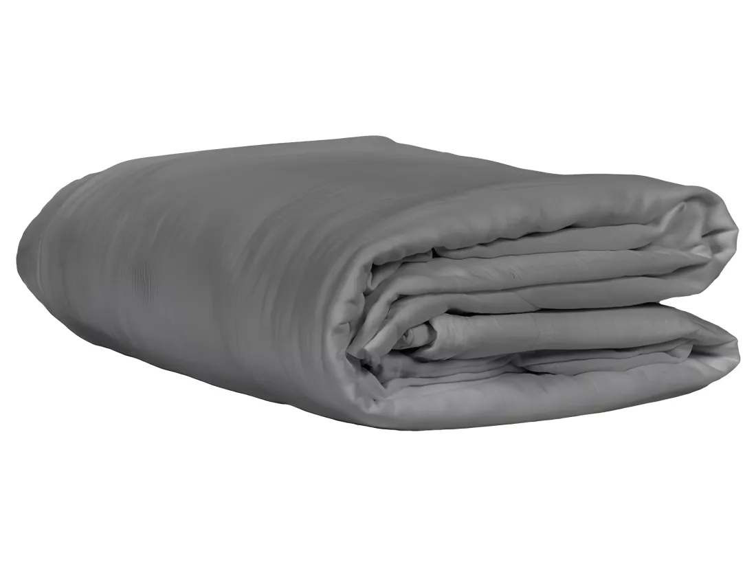 Housse de couette gaze de coton double 140 x 200 cm gris - PEPA 1
