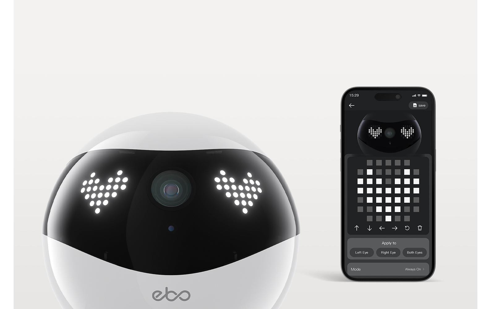 Ebo Air 2 2k Cam Weiss<br>Mobile Überwachungskamera mit AI Smart Tracking Technologie und Nachtsicht