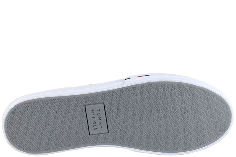 TOMMY HILFIGER TH HI VULC STREET RWB LTH LOW WHITE