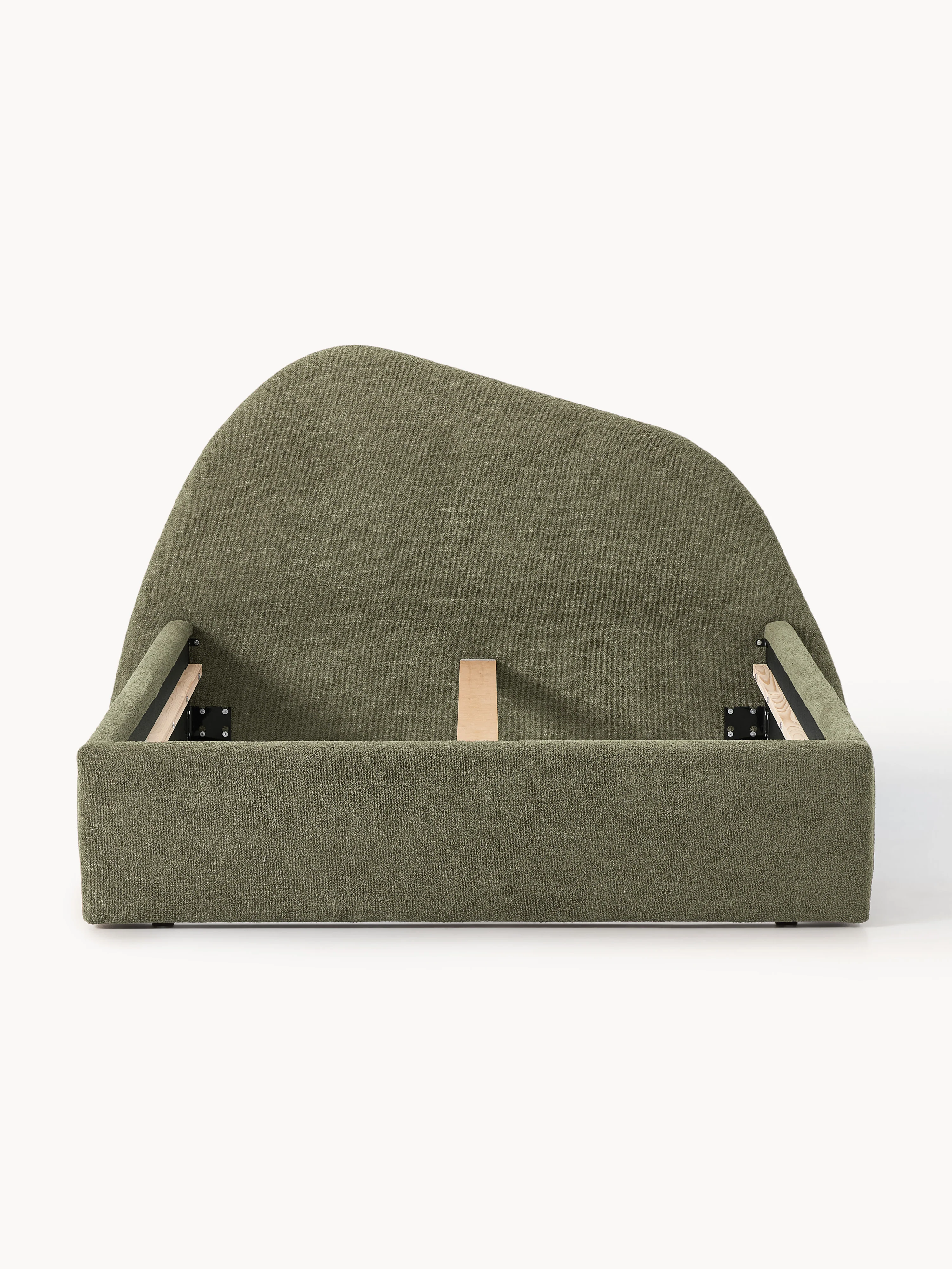 Bouclé gestoffeerd bed Gary