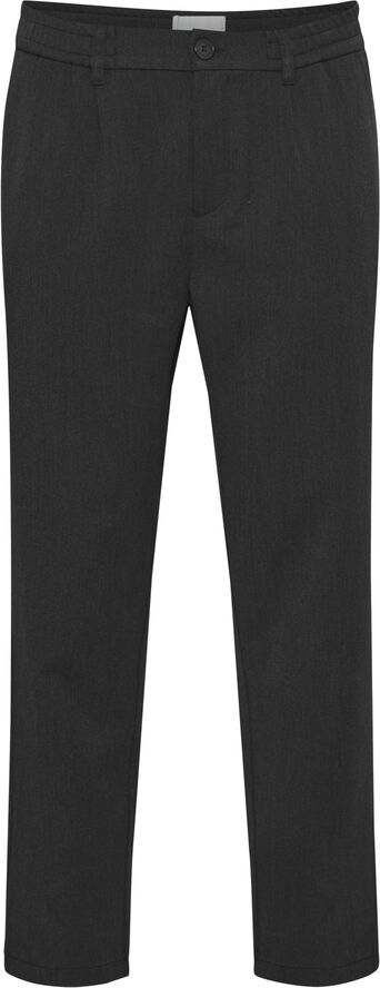 Casual Friday CFMARC performance pants with pleat Dark grey melange