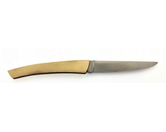 Le Thiers Coursolle 12 cm Manche Laiton satiné uni Couteau de poche Le Thiers par Coursolle