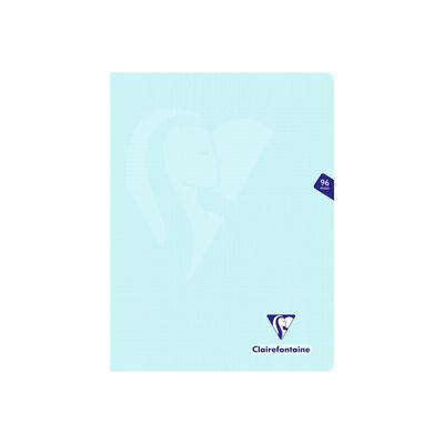 Clairefontaine Mimesys Pastel - Cahier polypro 17 x 22 cm - 96 pages - grands carreaux (Seyès) - disponible dans différentes couleurs