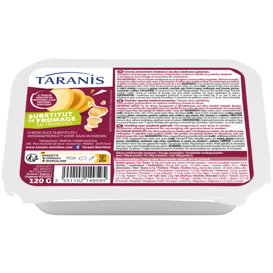 Taranis - Substitut de fromage hypoprotidique