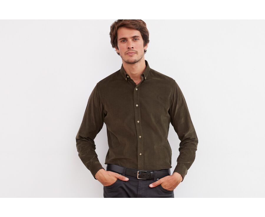 Chemise en velours Kaki - WAYNE