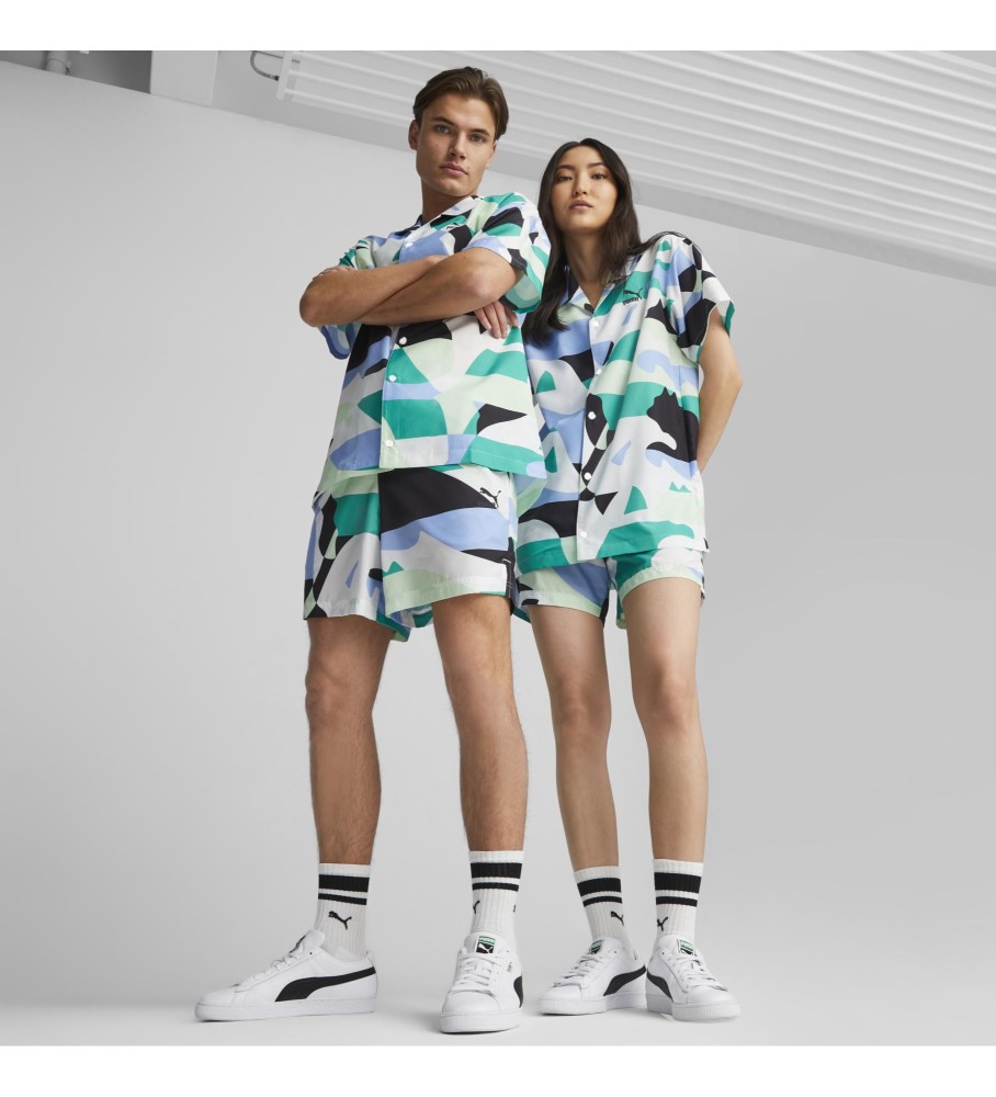 Shorts Puma Worldwide Printed 6 multicoloridos