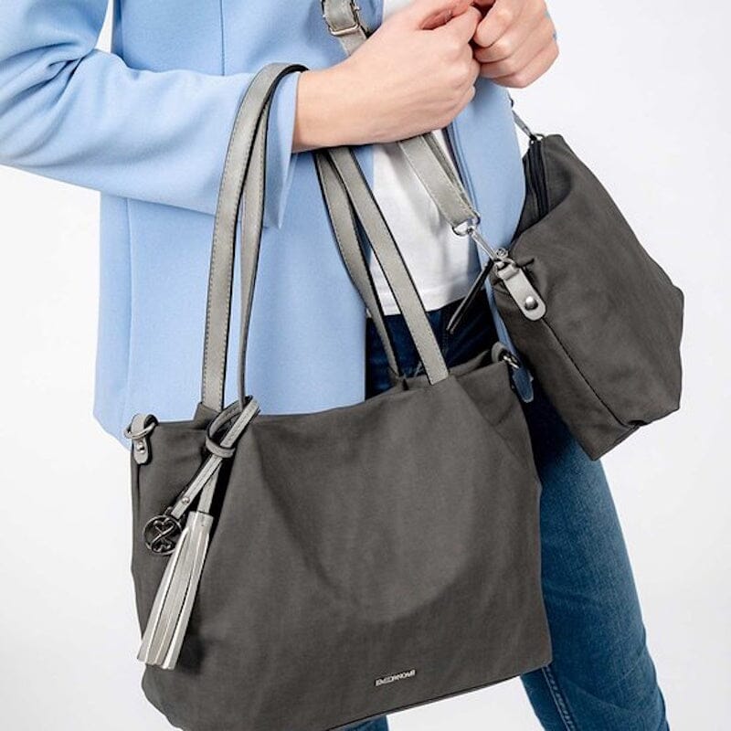 Emily & Noah Elke Bag in Bag Shopper M Grey