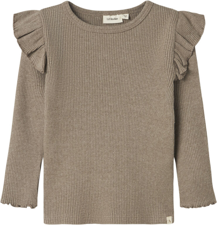 Lil' Atelier NMFSOPHIA SNI LS SLIM TOP LIL Shitake