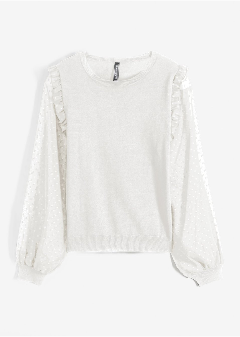 Pull à manches en dentelle