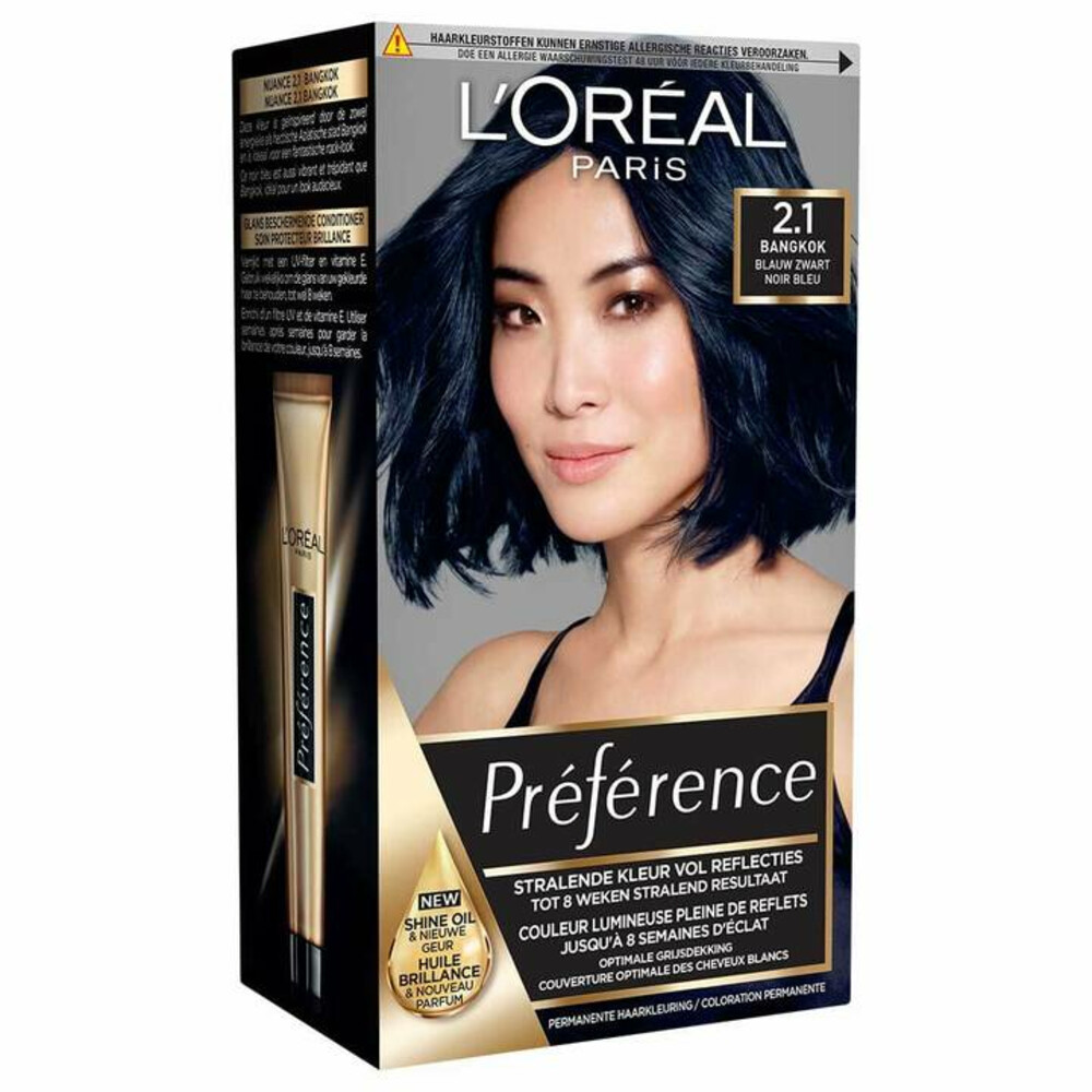 L'Oréal Préférence Permanente Haarkleuring 2.1 Blauw Zwart