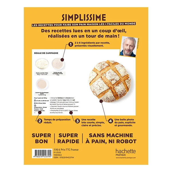 Livre Simplissime Les recettes pour faire son pain maison Hachette pra