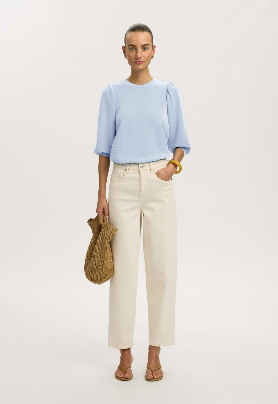 Selected Puff Sleeve Sweatshirt