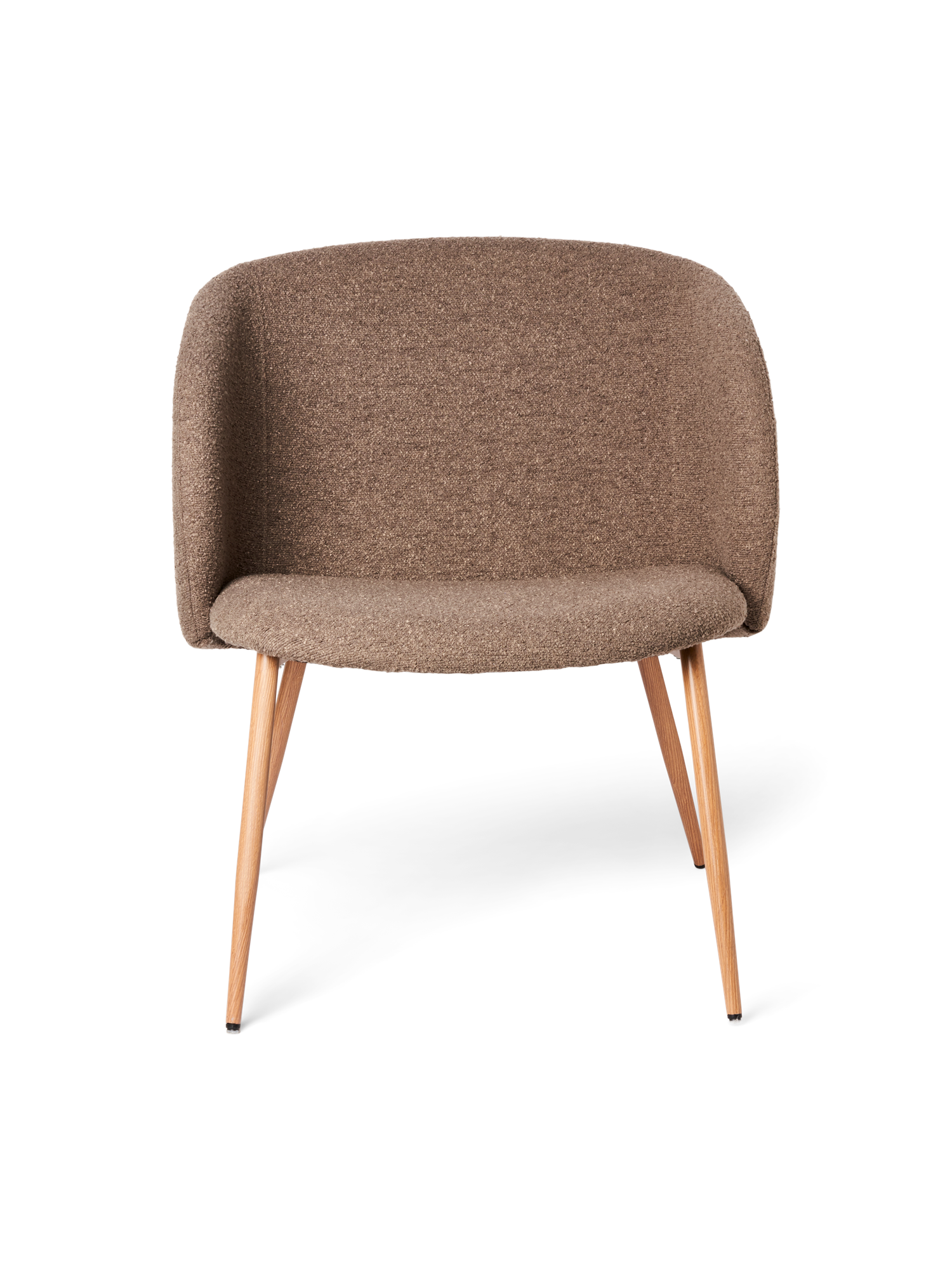 Loungestol i boucléstof | Jern/polyester/polyuretan. 67 x 43,5 x 78 cm. | Brown