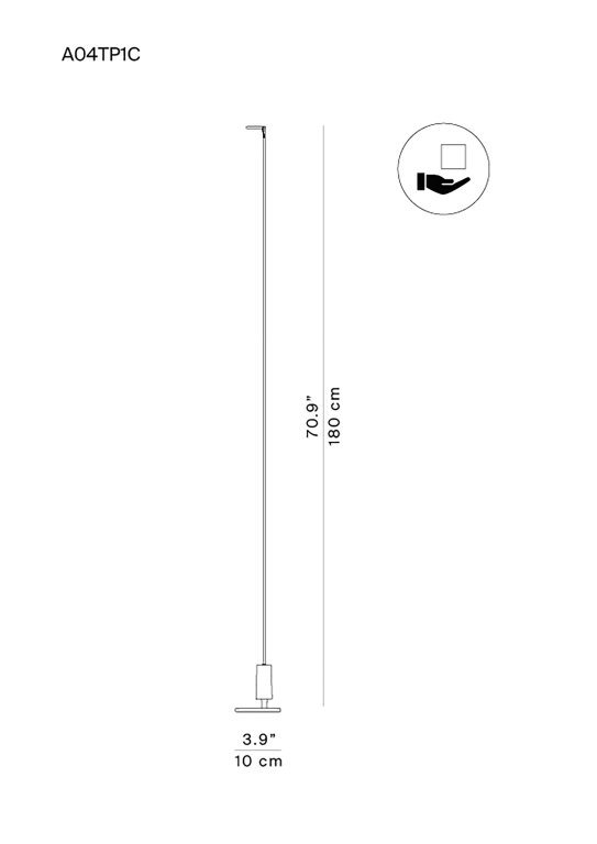 Luceplan Flia vloerlamp LED oplaadbaar large