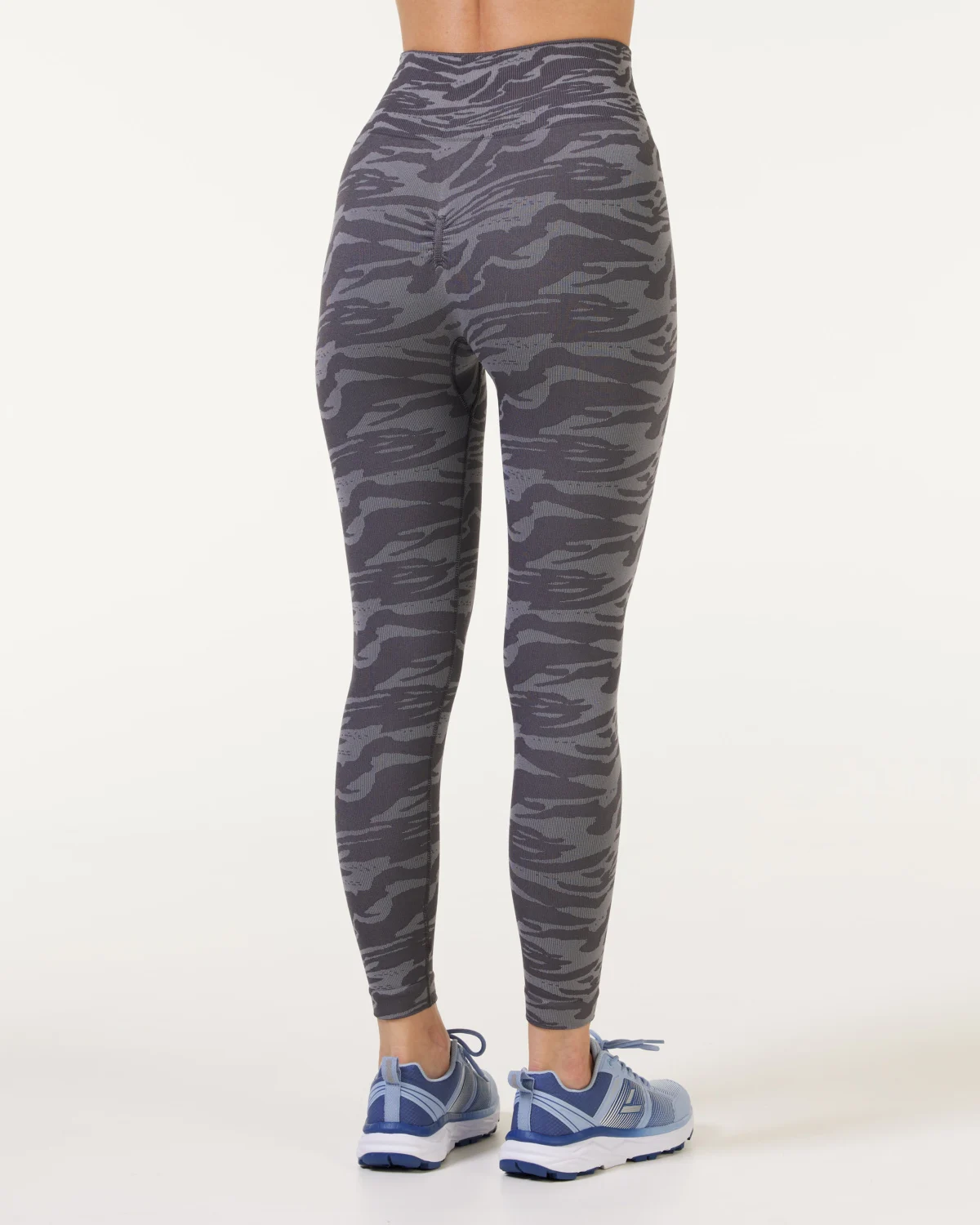 LEVITY Zebra Seamless Scrunch Tights Dark Grey Zebra