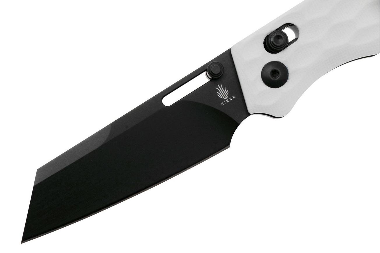 Kizer Vanguard Task V3641A1 Black Nitro V, Sugar White G10, zakmes, Nick Consoli design