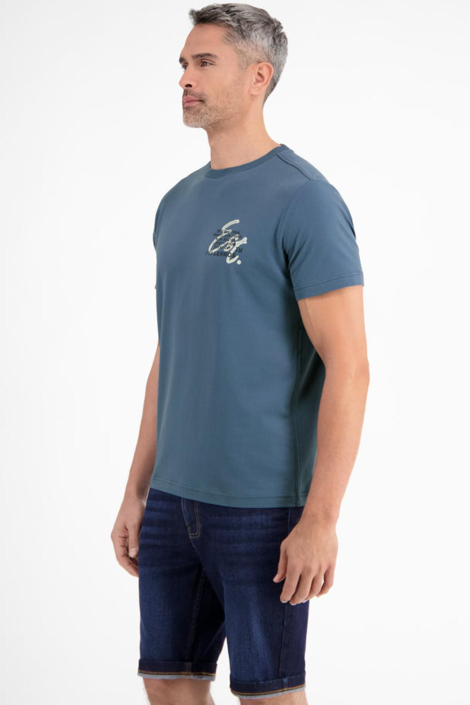 Lerros blauwe heren t-shirt