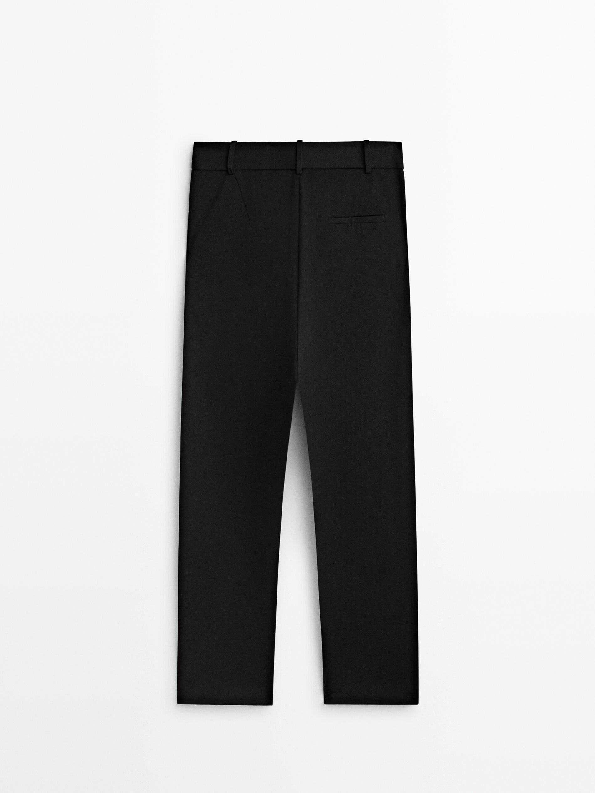 Calça cropped com forro duplo - PRETA