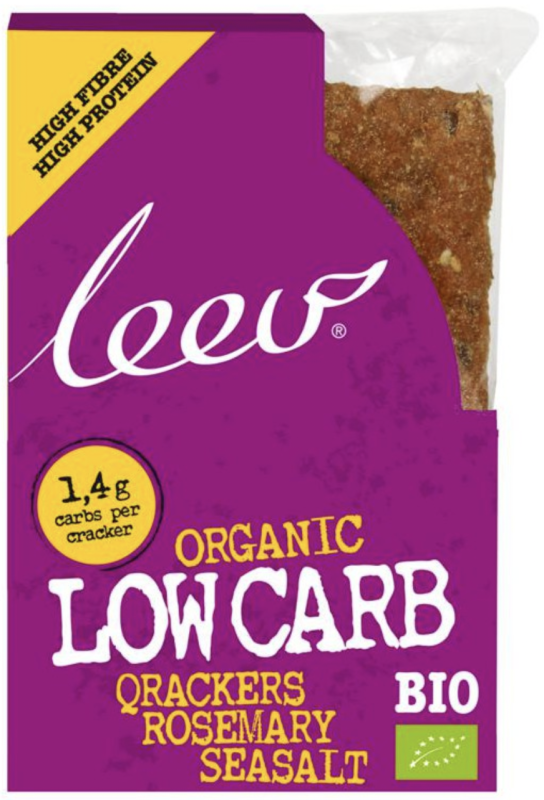 Leev Bio Qrackers Rosemary Seasalt 3 x 2 Stuks