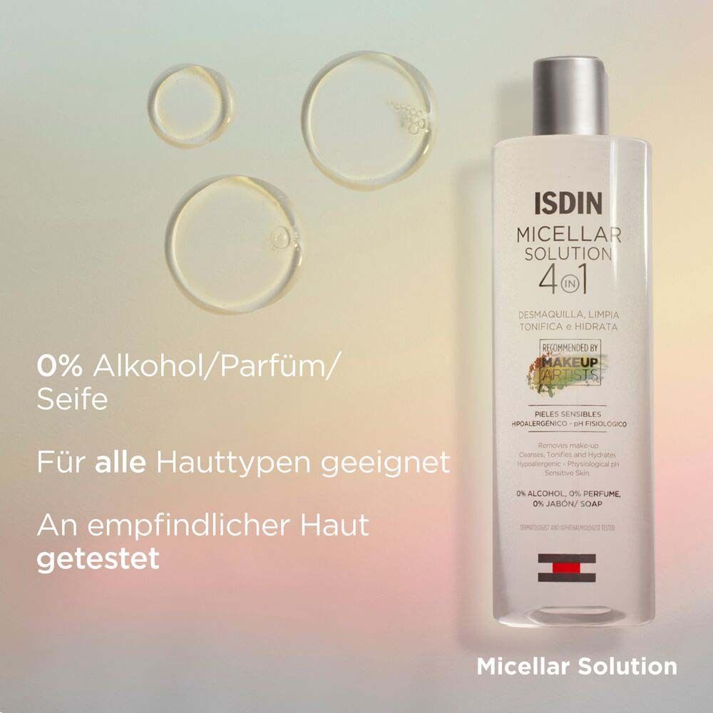 ISDIN 4-in-1 beruhigendes Mizellenwasser für empfindliche Haut