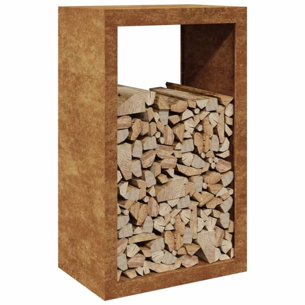 vidaXL Vedstativ 60x40x100 cm oksidert stål