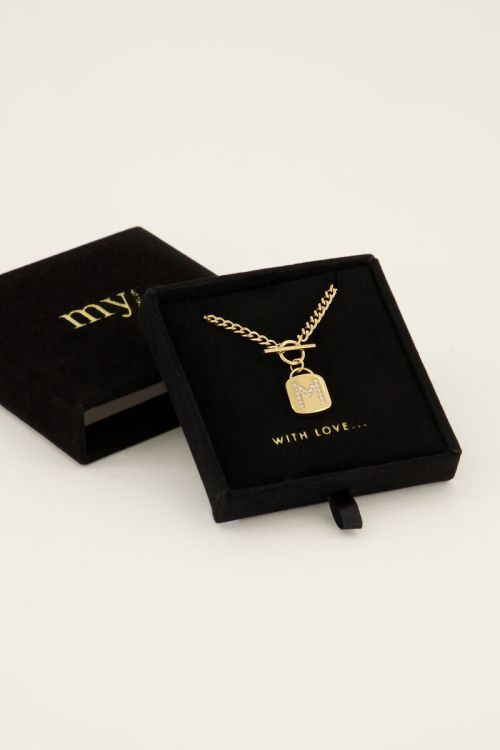Schakelketting met zirkonia initial