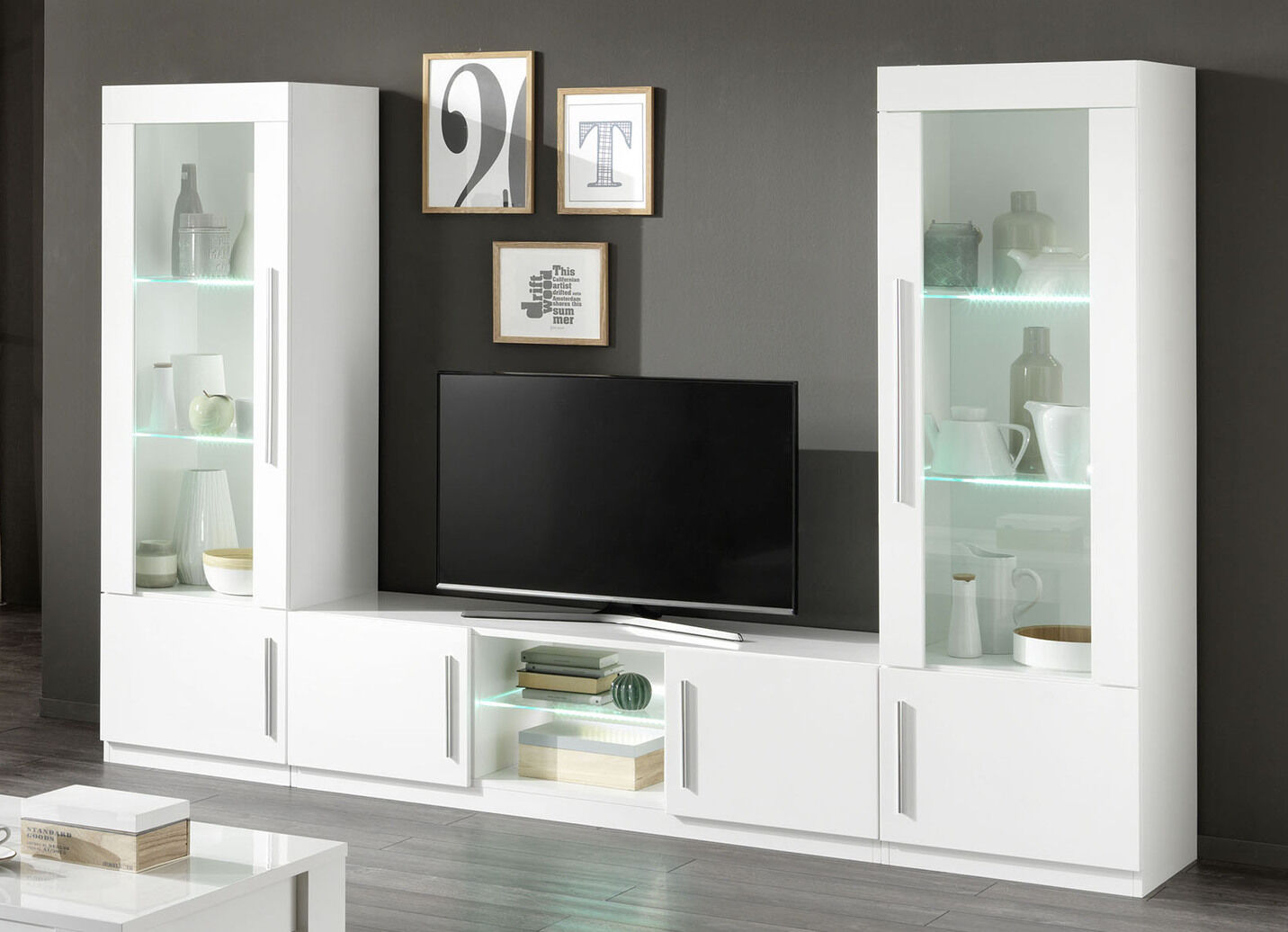 Sideboard, 3-türig mit hochglänzenden Oberflächen