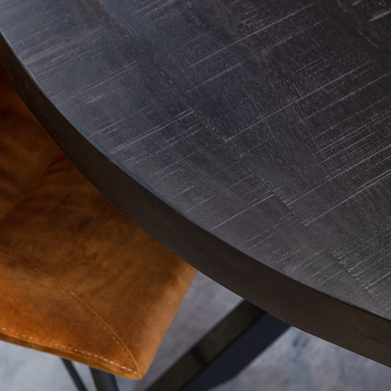 Tafel Maas Rond Zwart Maat 130