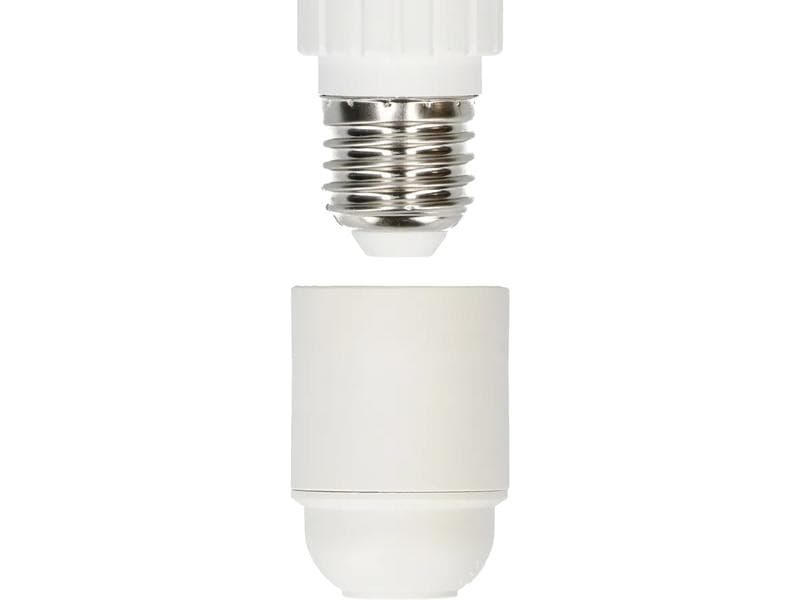 Max Hauri Lampenfassung E27 Glattmantel M10 x 1 Weisse Lampenfassung für E27 Leuchtmittel