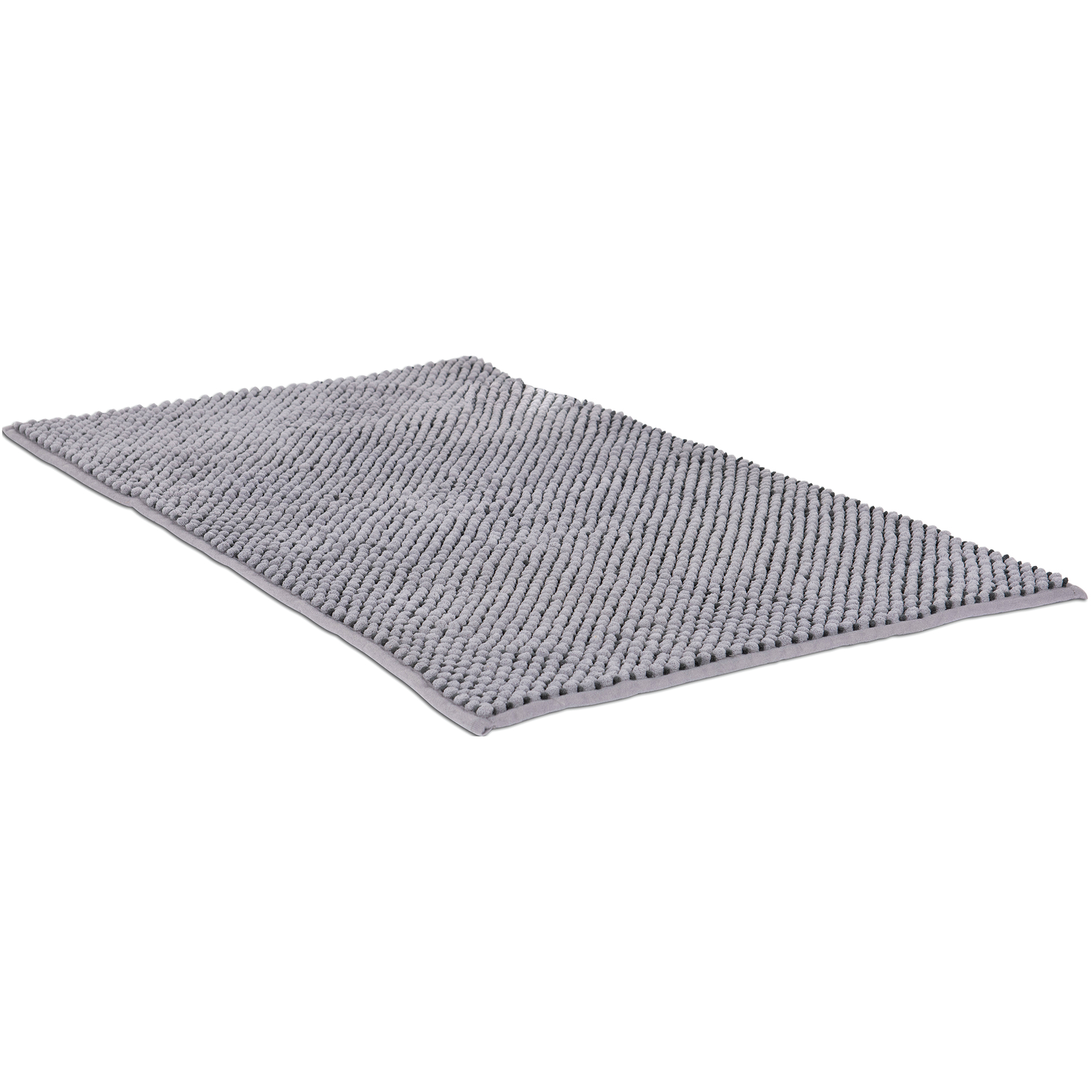 Badmatte - grau-anthrazit - Chenille - 60x100 cm