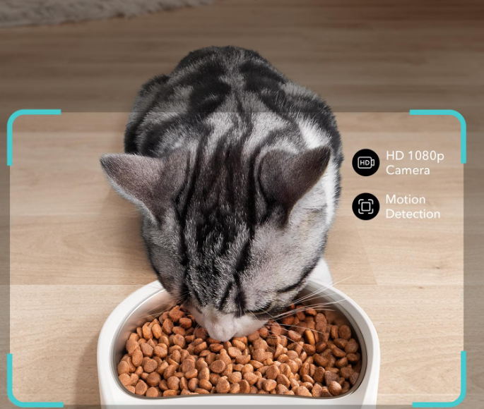 (5L) Granary Automatic Feeder Automatischer Haustier Futter Spender inkl. Kamera / App Steuerung iOS/Android (PL-AF203-94W) - Weiss