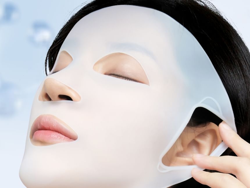 Jericoure - Siliconen 3D-gezichtsmasker met hoesje