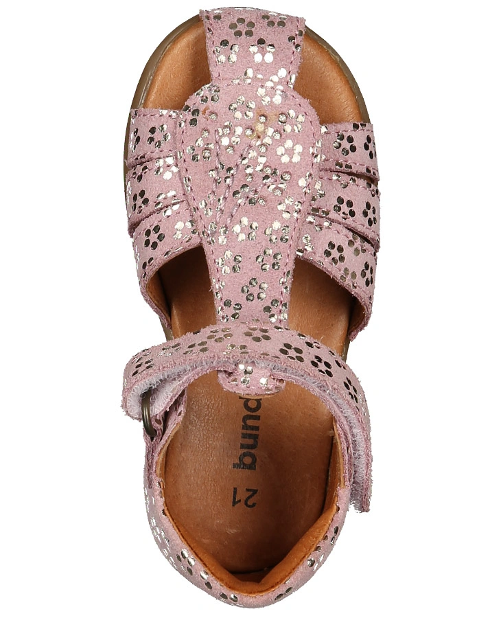 Lauflern-Sandalen CAROL II mit Blumenmuster in altrosa/gold