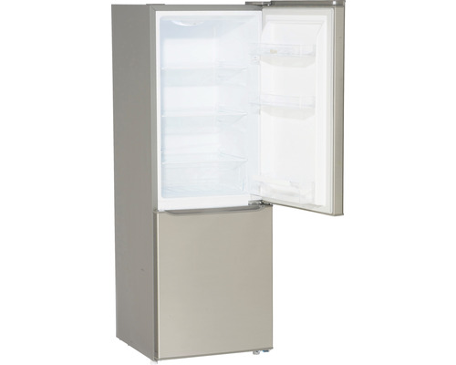 PKM KG 218.4A++ zilver koel-vriescombinatie, afmetingen (B x H x D): 49,5 x 143 x 56,2 cm, koelgedeelte: 122 l, vriesgedeelte: 53 l
