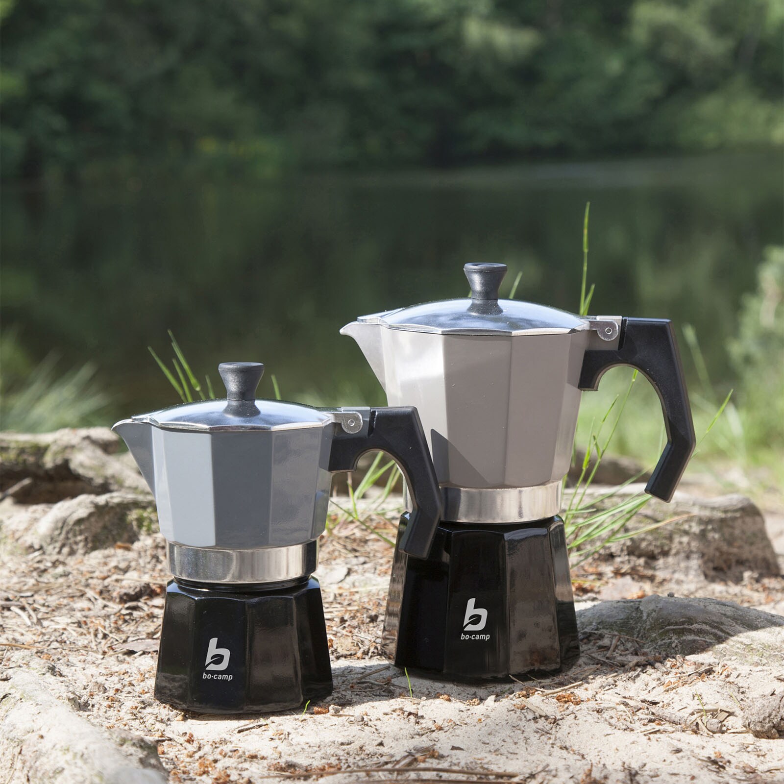 BO-CAMP Espressokocher Percolator - Kaffee Kocher Espresso Kanne Alu 2-6 Tassen Variante: 3 Tassen