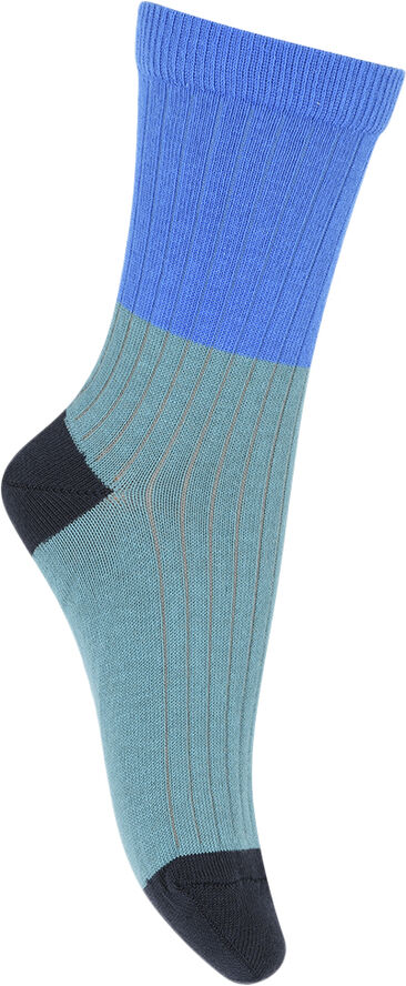 Melton Block colour socks Ocean green