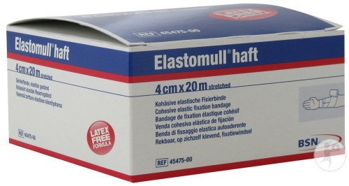 Bsn Medical Elastomull Haft Bandage De Fixation Élastique Cohésif 20m x 4cm Pièce 1 (4547500)