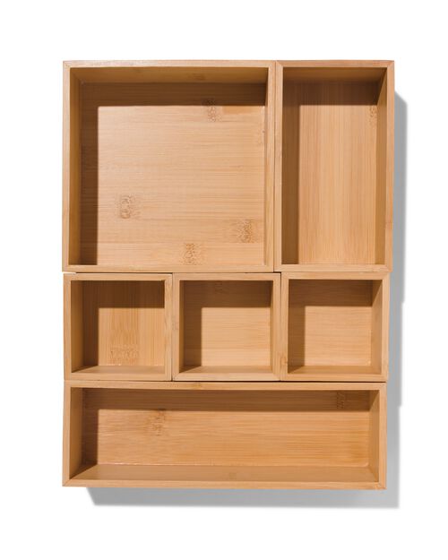 organiseur de tiroir 32,5x25x5 avec 5 6 éléments bambou