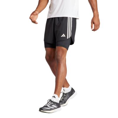AdidasOwn the Run 3-Stripes 2in1 Shorts - schwarz
