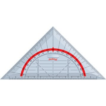 Équerre geométrique Technic, hypoténuse: 160 mm