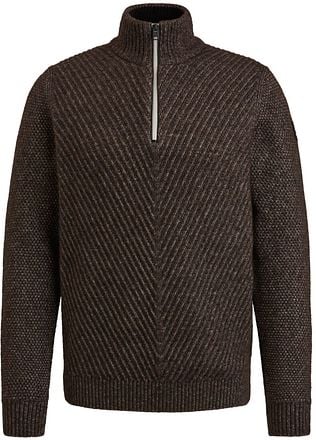 Vanguard Trui Half Zip Wol Bruin VKW2310312-8080 kopen