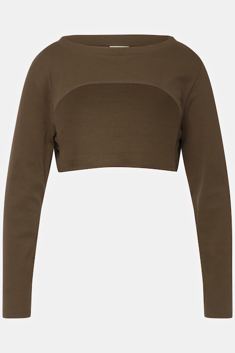 Midikleid, Bolero-Shirt, Carree-Ausschnitt, Biobaumwolle