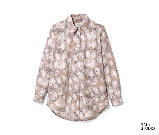 NAH/STUDIO Longbluse | Bio-Baumwolle, Print