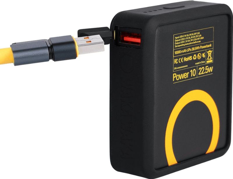 WakaWaka - Power 10 - Powerbank - Zwart - 10.000 mAh - Snelladen tot 22,5W